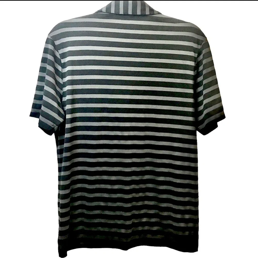 Nike Golf Dri-FIT Striped Polo Shirt - Standard Fit - Black/Grey - Small